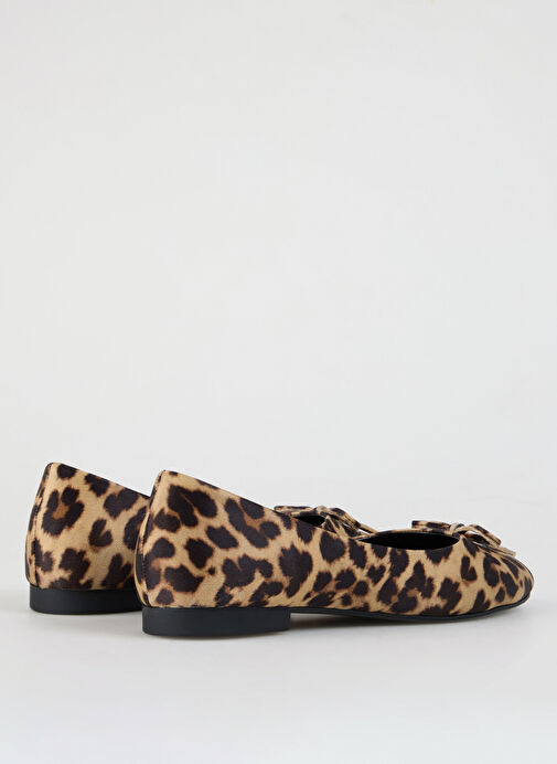 Fabrika Bej-Siyah Kadın Babet BOZENA LEOPAR - Görsel 4