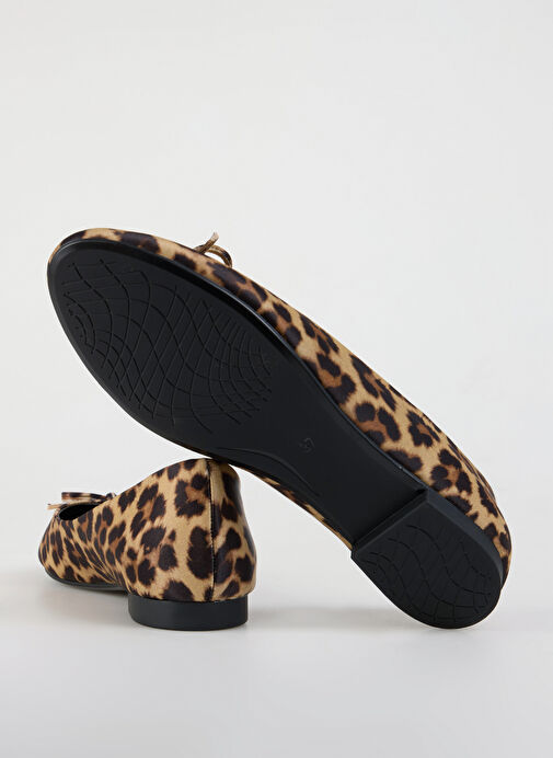 Fabrika Bej-Siyah Kadın Babet BOZENA LEOPAR - Görsel 5