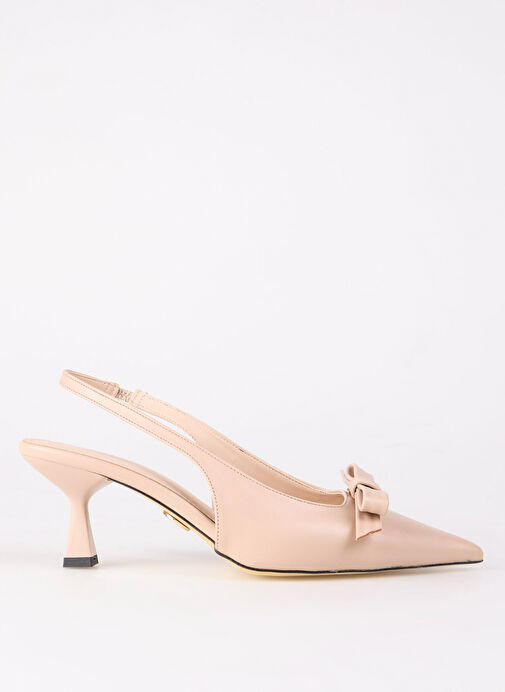 Fabrika Bej Kadın Topuklu Ayakkabı COLUM - Görsel 2