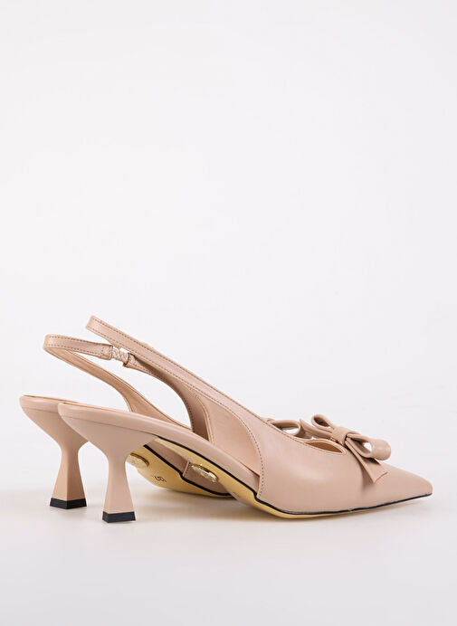 Fabrika Bej Kadın Topuklu Ayakkabı COLUM - Görsel 4