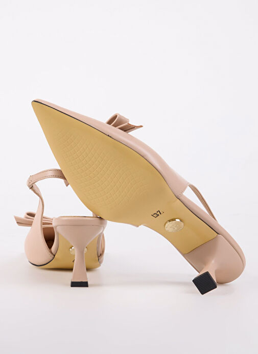 Fabrika Bej Kadın Topuklu Ayakkabı COLUM - Görsel 5