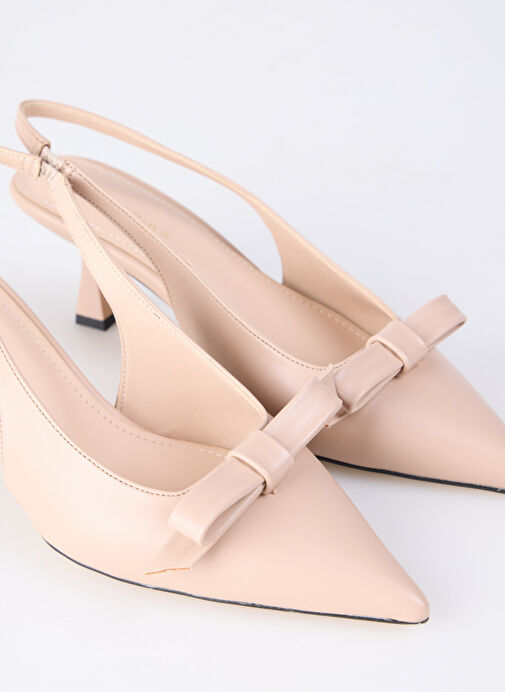 Fabrika Bej Kadın Topuklu Ayakkabı COLUM - Görsel 6