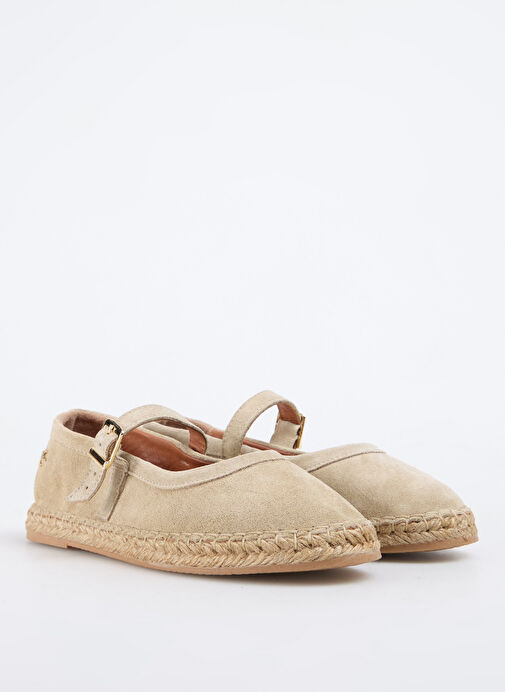 Fabrika Bej Kadın Deri Espadril D-FRANCES - Görsel 3