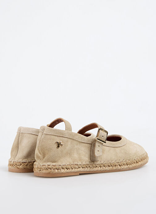 Fabrika Bej Kadın Deri Espadril D-FRANCES - Görsel 4