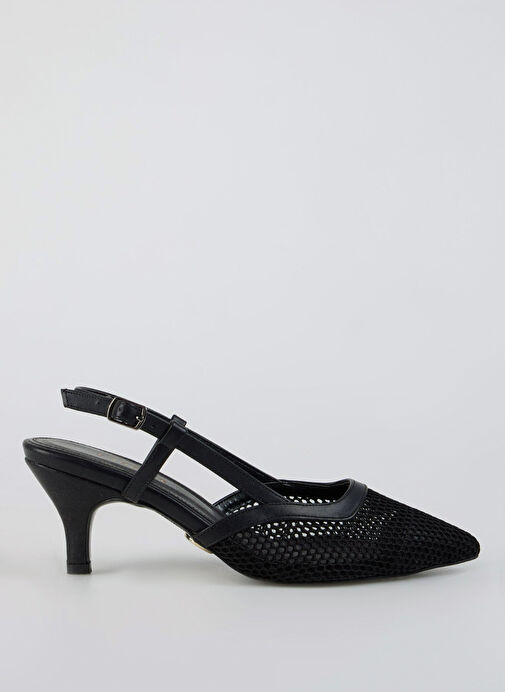 Fabrika Siyah Kadın Topuklu Ayakkabı CADHLA - Görsel 2