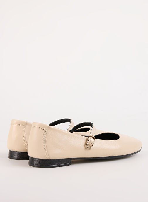 Fabrika Bej Kadın Deri Babet D-DERVILA - Görsel 4