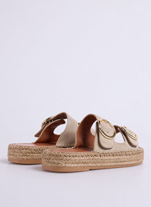 Fabrika Bej Kadın Deri Terlik D-GEORGIA - Görsel 4