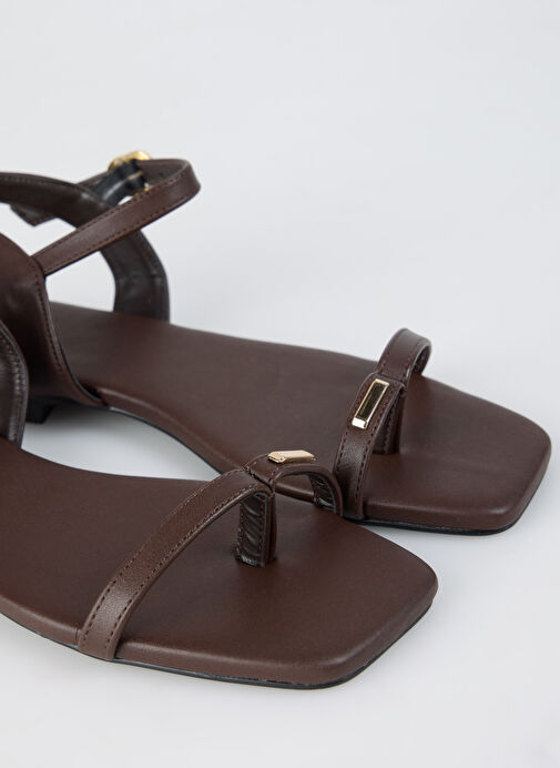 Fabrika Kahverengi Kadın Sandalet DOROTHEA - Görsel 6