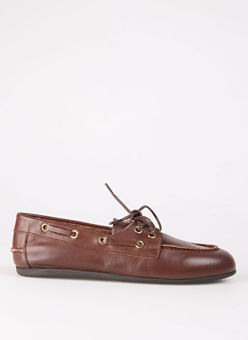 Fabrika Kahverengi Kadın Deri Loafer D-CARINA - Görsel 2