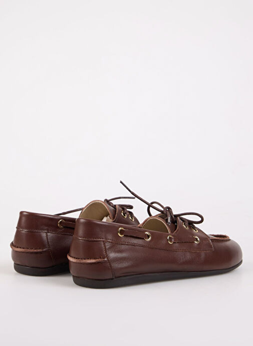 Fabrika Kahverengi Kadın Deri Loafer D-CARINA - Görsel 4