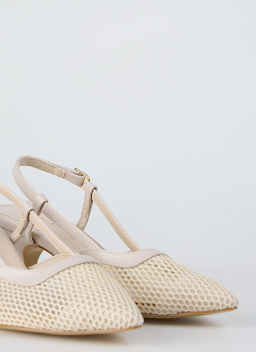 Fabrika Bej Kadın Topuklu Ayakkabı CADHLA - Görsel 4