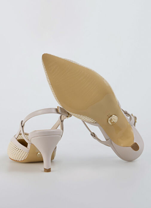 Fabrika Bej Kadın Topuklu Ayakkabı CADHLA - Görsel 6