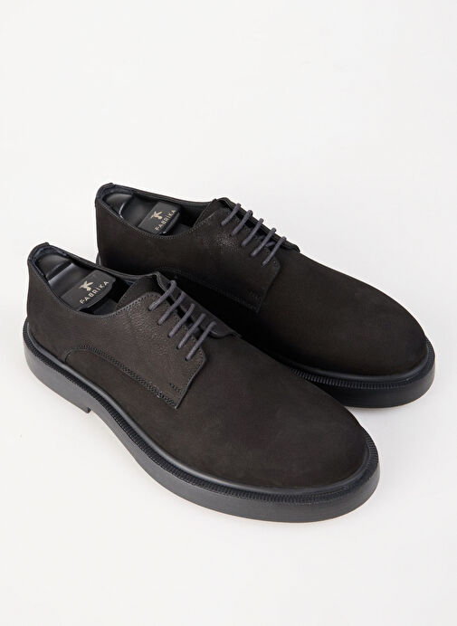 Fabrika Siyah Erkek Süet Günlük Ayakkabı MIES-MAXEN - Görsel 4