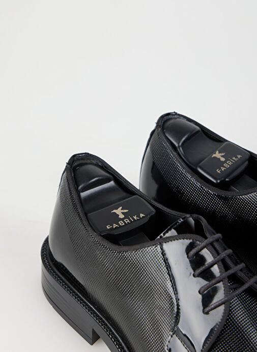 Fabrika Siyah Erkek Deri Klasik Ayakkabı SEBASTIAN - Görsel 5