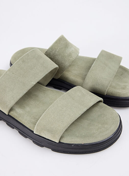 Fabrika Haki Erkek Süet Terlik CAL - Görsel 6