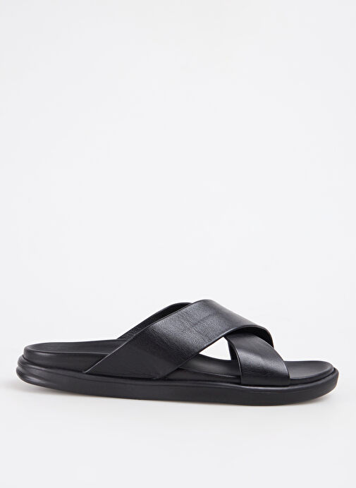 Fabrika Siyah Erkek Deri Terlik REBEL - Görsel 2