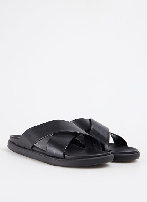 Fabrika Siyah Erkek Deri Terlik REBEL - Görsel 3