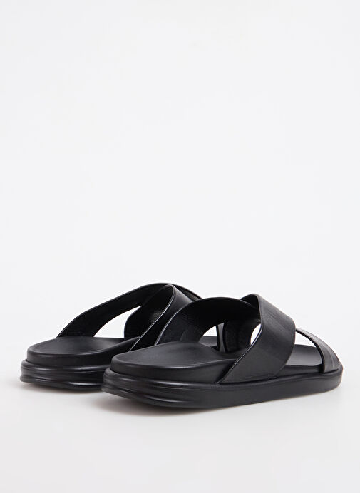 Fabrika Siyah Erkek Deri Terlik REBEL - Görsel 4