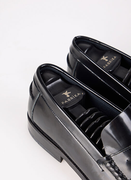 Fabrika Siyah Erkek Deri Klasik Ayakkabı KUZMAN - Görsel 4