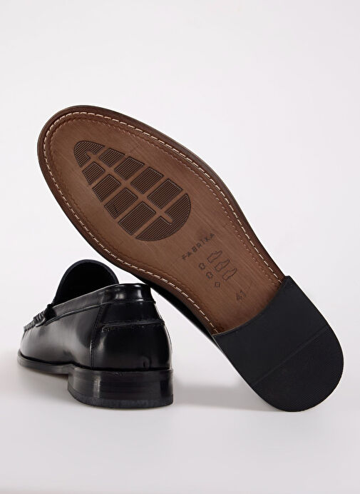 Fabrika Siyah Erkek Deri Klasik Ayakkabı KUZMAN - Görsel 6