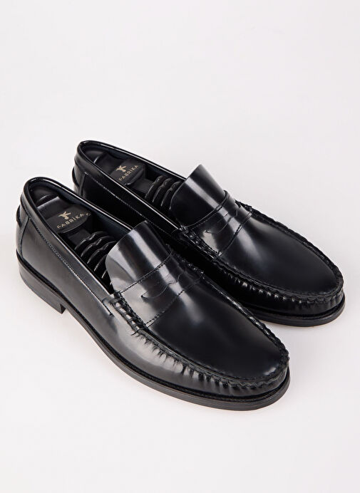 Fabrika Siyah Erkek Deri Klasik Ayakkabı KUZMAN - Görsel 3