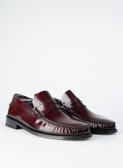 Fabrika Bordo Erkek Deri Klasik Ayakkabı KUZMAN - Görsel 3