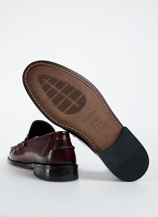 Fabrika Bordo Erkek Deri Klasik Ayakkabı KUZMAN - Görsel 7