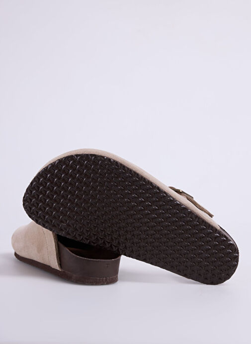 Fabrika Bej Kadın Deri Terlik D-CATALINA - Görsel 5