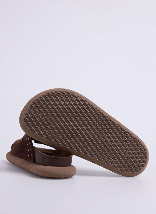 Fabrika Kahverengi Kadın Deri Terlik D-DESTINY - Görsel 5