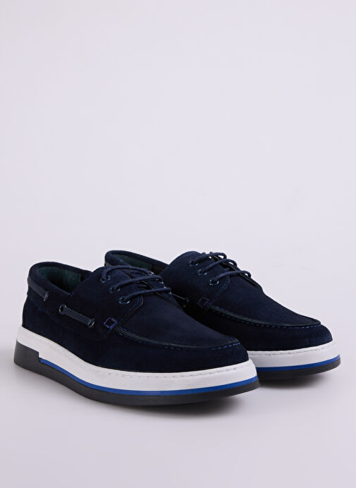 Cotton Bar Lacivert Erkek Süet Günlük Ayakkabı JAGAN - Görsel 3