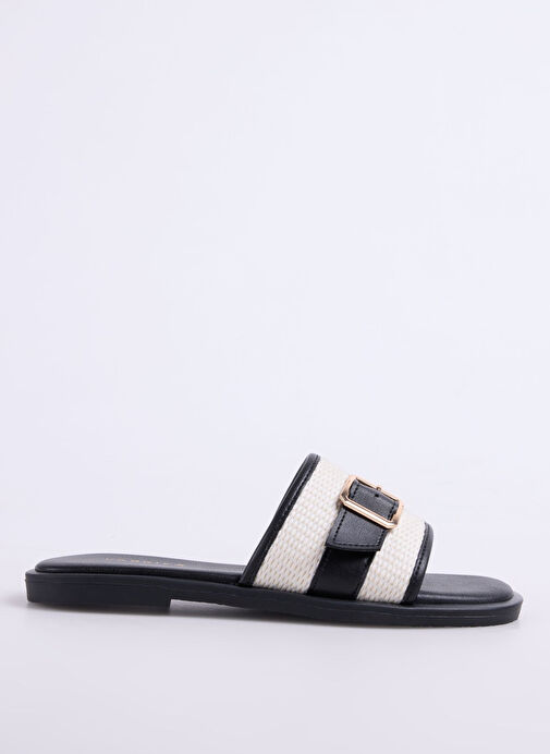 Fabrika Siyah Kadın Terlik MEDINA - Görsel 2