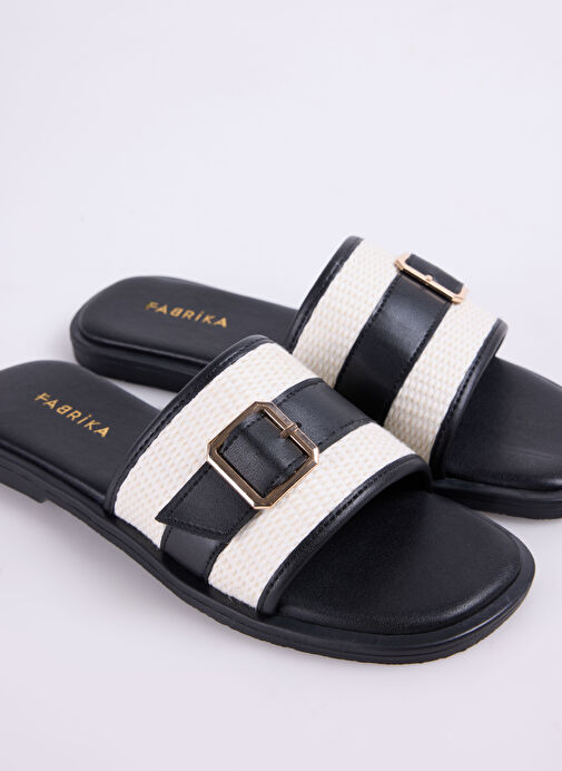 Fabrika Siyah Kadın Terlik MEDINA - Görsel 6