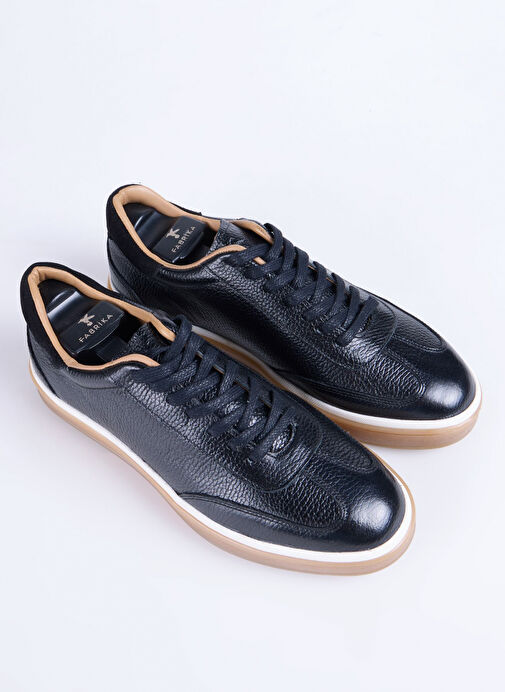 Fabrika Siyah Erkek Deri Sneaker NASH-PRIME - Görsel 4