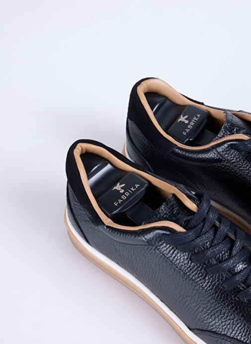 Fabrika Siyah Erkek Deri Sneaker NASH-PRIME - Görsel 5