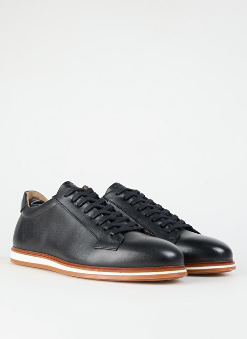 Fabrika Siyah Erkek Deri Sneaker PERCIVAL-SHIELD - Görsel 3