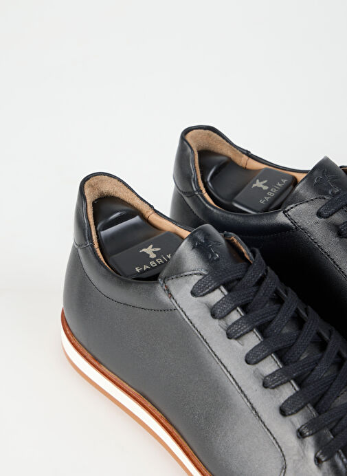 Fabrika Siyah Erkek Deri Sneaker PERCIVAL-SHIELD - Görsel 5