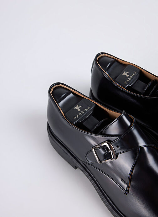 Fabrika Siyah Erkek Deri Klasik Ayakkabı SAMPSON-THUNDER - Görsel 5
