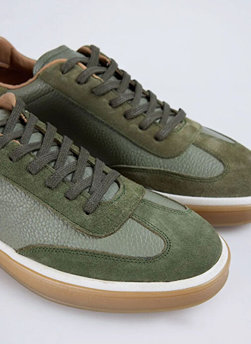 Fabrika Haki Erkek Deri Sneaker NASH-PRIME - Görsel 5