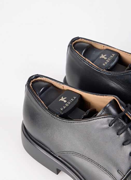 Fabrika Siyah Erkek Deri Klasik Ayakkabı SAMPSON-WARRIOR - Görsel 5