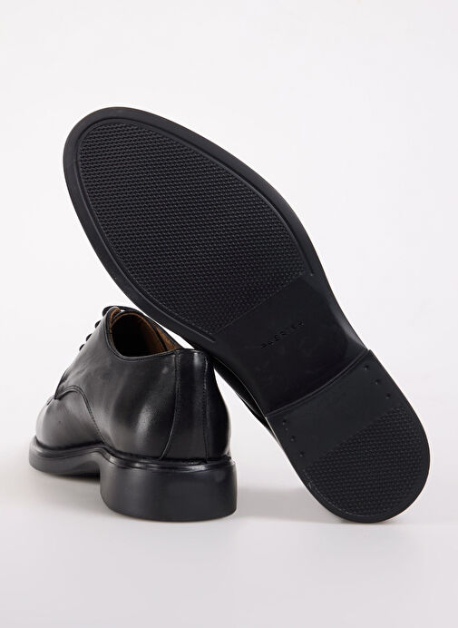 Fabrika Siyah Erkek Deri Klasik Ayakkabı SAMPSON-WARRIOR - Görsel 7