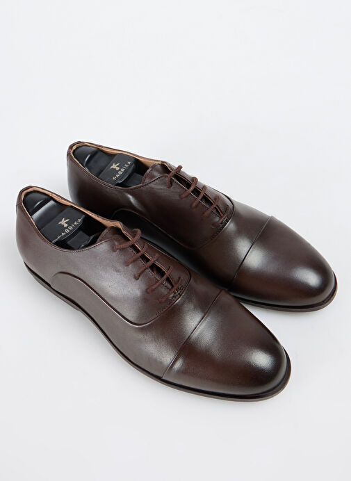 Fabrika Kahverengi Erkek Deri Klasik Ayakkabı HAYES-EDISON - Görsel 4