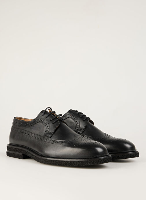 Fabrika Siyah Erkek Deri Günlük Ayakkabı VALOR-SHARK - Görsel 9