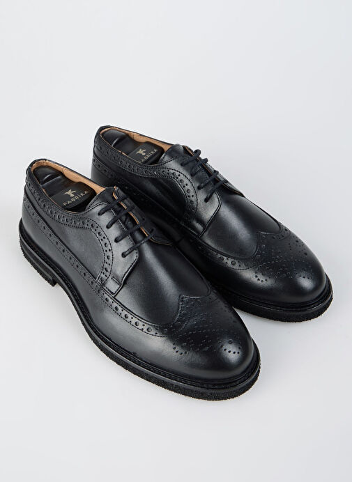 Fabrika Siyah Erkek Deri Günlük Ayakkabı VALOR-SHARK - Görsel 4