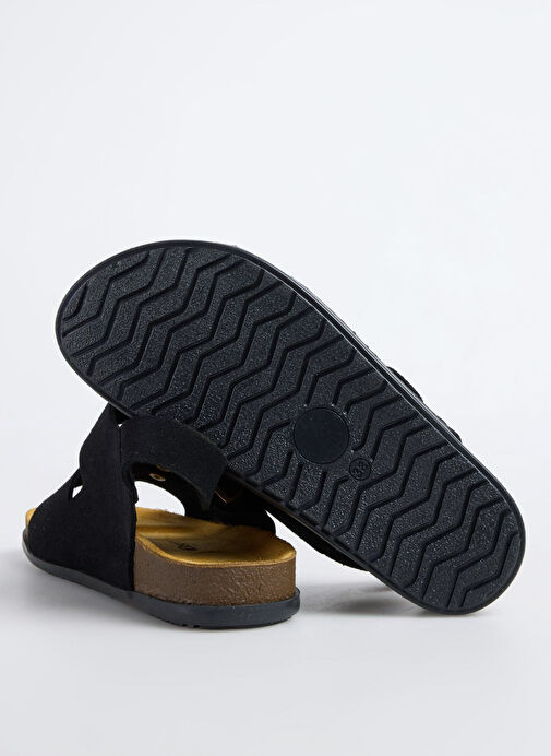 Discovery Expedition Siyah Kadın Deri Sandalet D-RAINA - Görsel 5