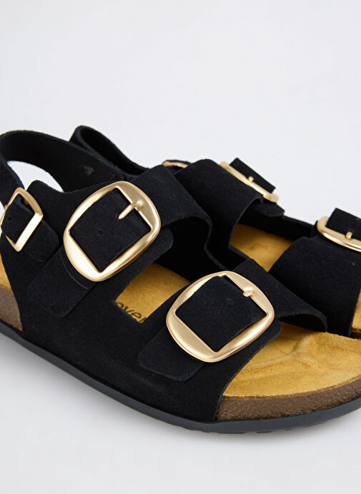 Discovery Expedition Siyah Kadın Deri Sandalet D-RAINA - Görsel 6