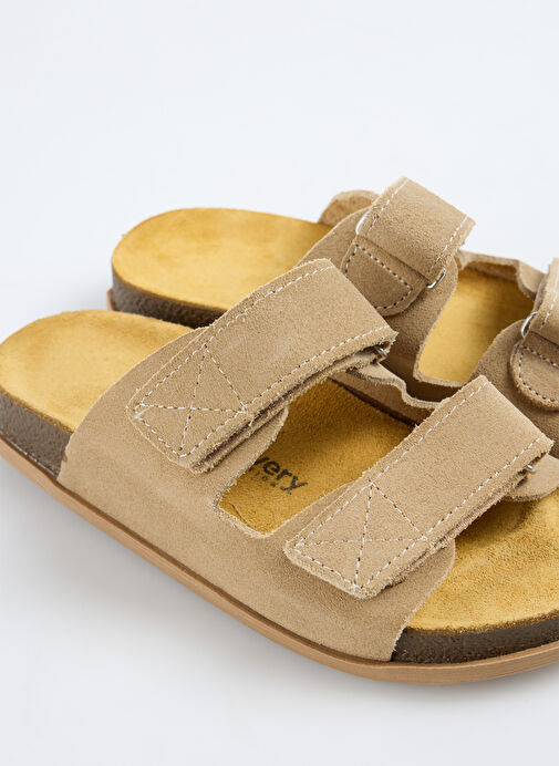 Discovery Expedition Bej Kadın Deri Terlik D-PARKER - Görsel 6