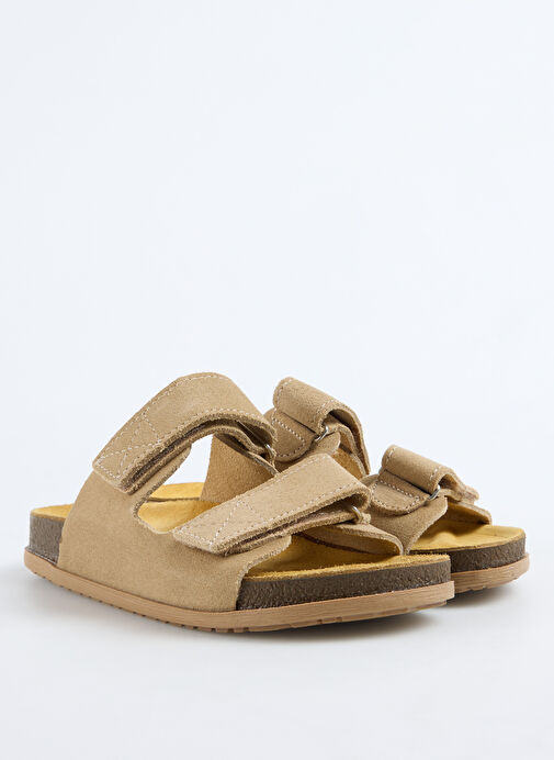 Discovery Expedition Bej Kadın Deri Terlik D-PARKER - Görsel 3