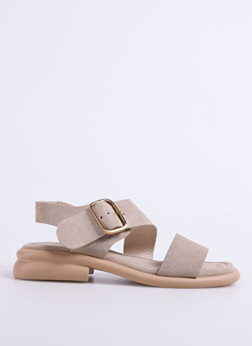 Fabrika Bej Kadın Deri Sandalet D-KEIRA - Görsel 2