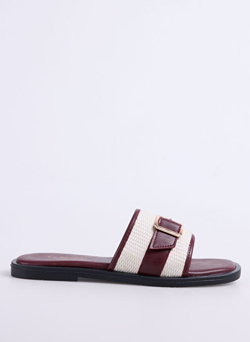 Fabrika Bordo Kadın Terlik MEDINA - Görsel 2