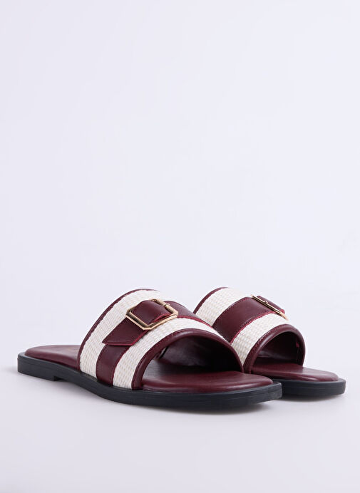 Fabrika Bordo Kadın Terlik MEDINA - Görsel 3